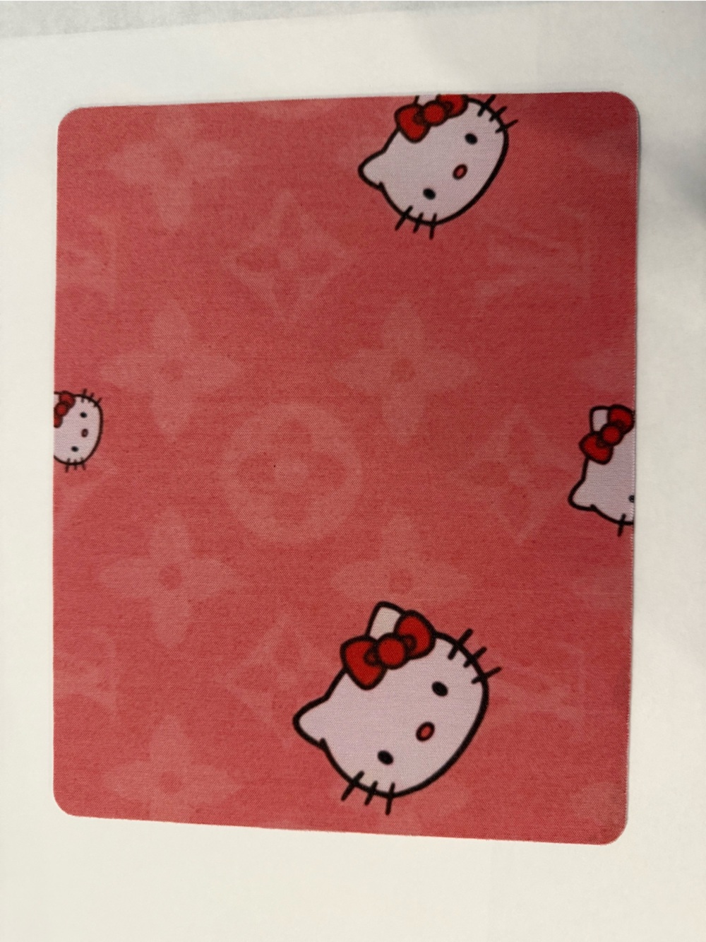 NWOT Designer Inspired Cute Coral Hello Kitty Print Mouse Pad
